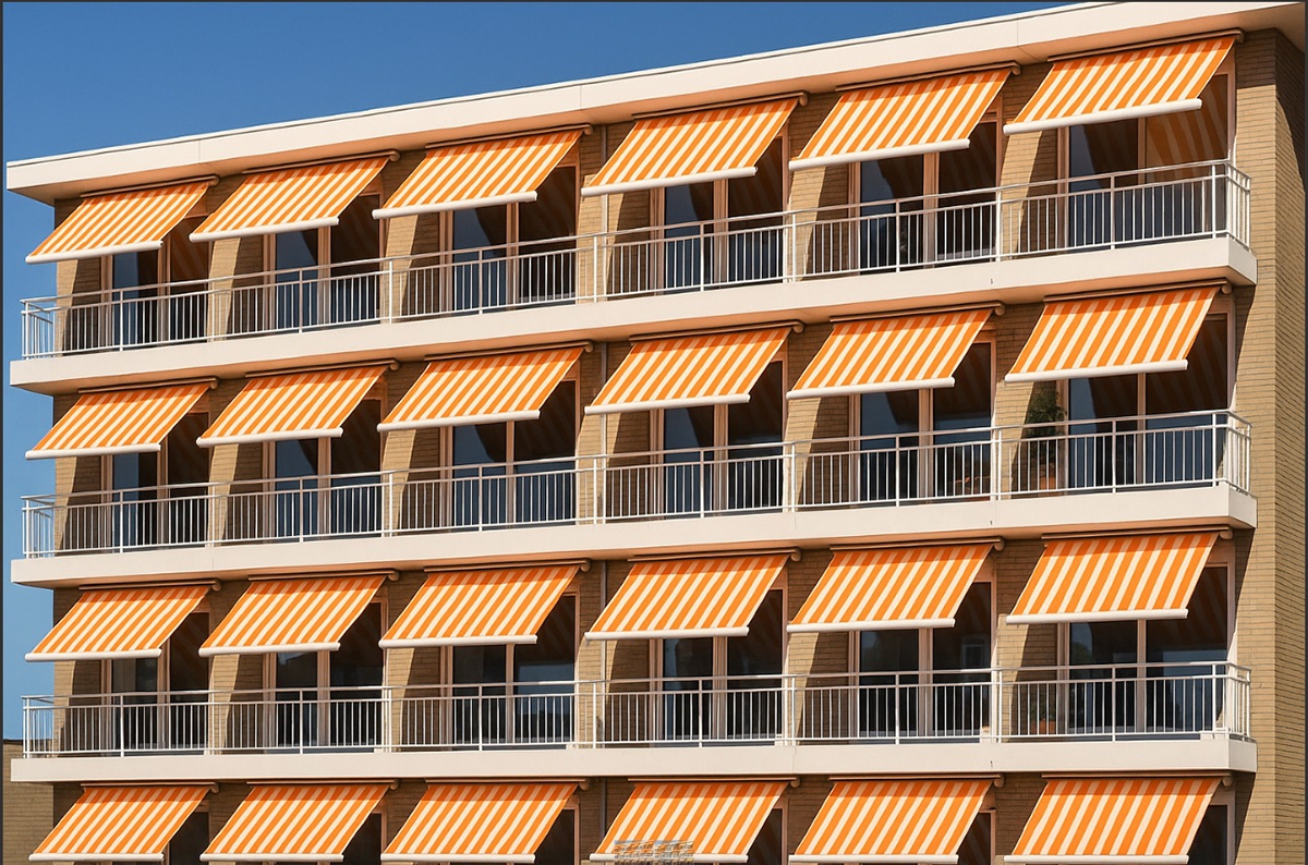 VvE’s van Nederland opgelet…  Uniforme zonwering leidt tot hogere verkoopwaarde van uw appartementen